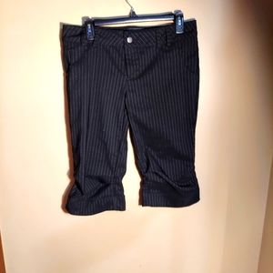 Black Pinstripe Women's Shorts
